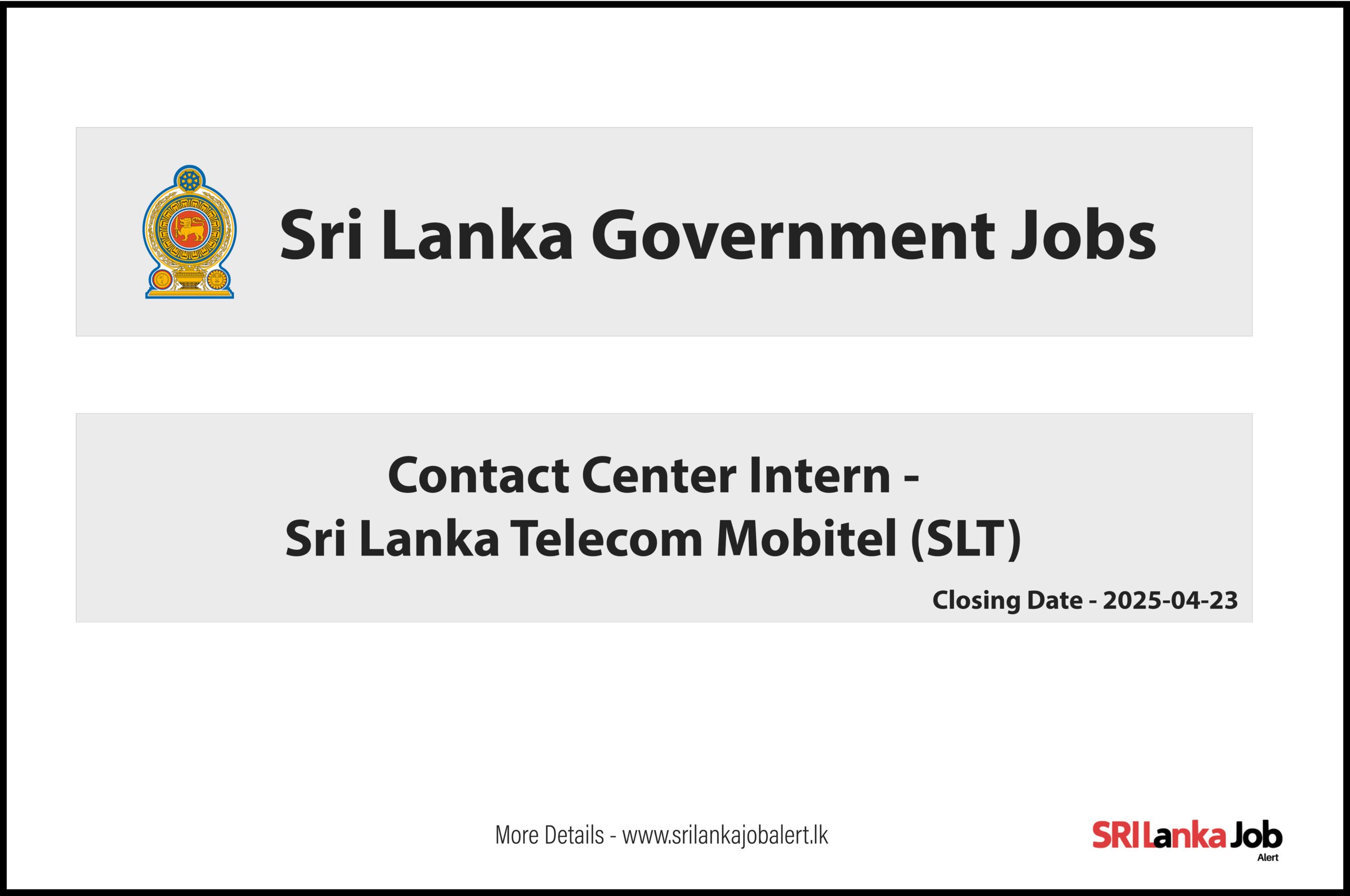 Contact Center Intern – Sri Lanka Telecom Mobitel (SLT) 