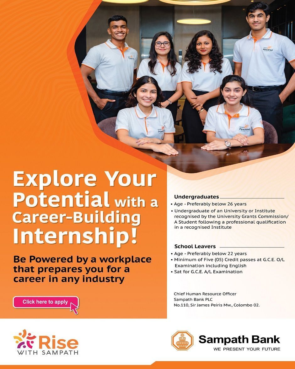 Explore Your Potential with a Career-Building Internship at Sampath Bank