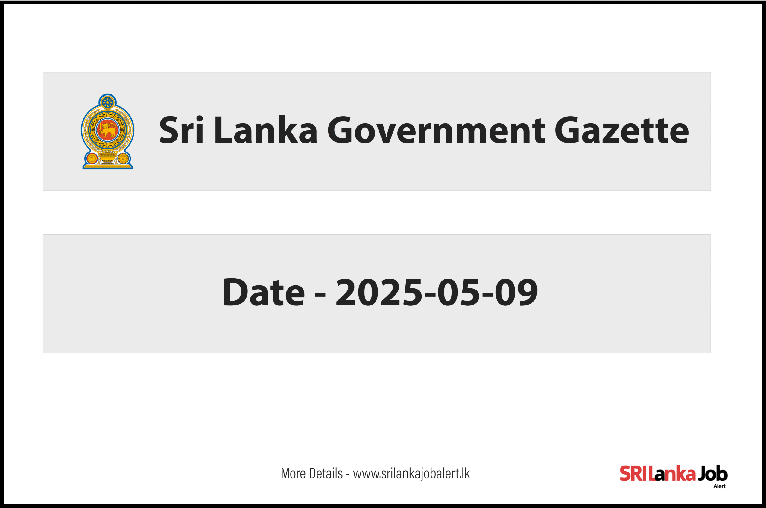 Government Gazette – 09 May 2025 | Latest Official Announcements & Notices