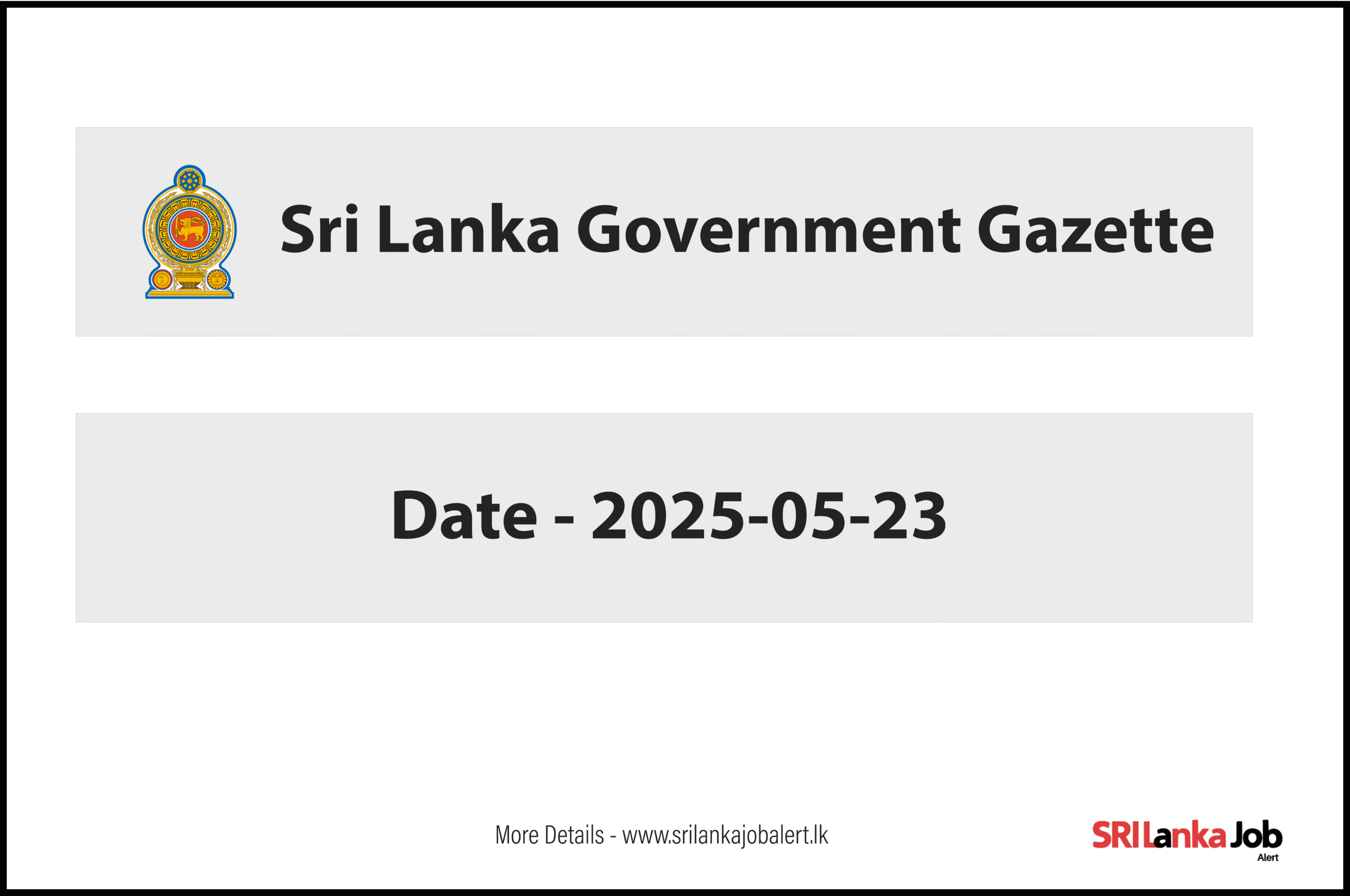 Government Gazette – 23 May 2025 | Latest Official Announcements & Notices