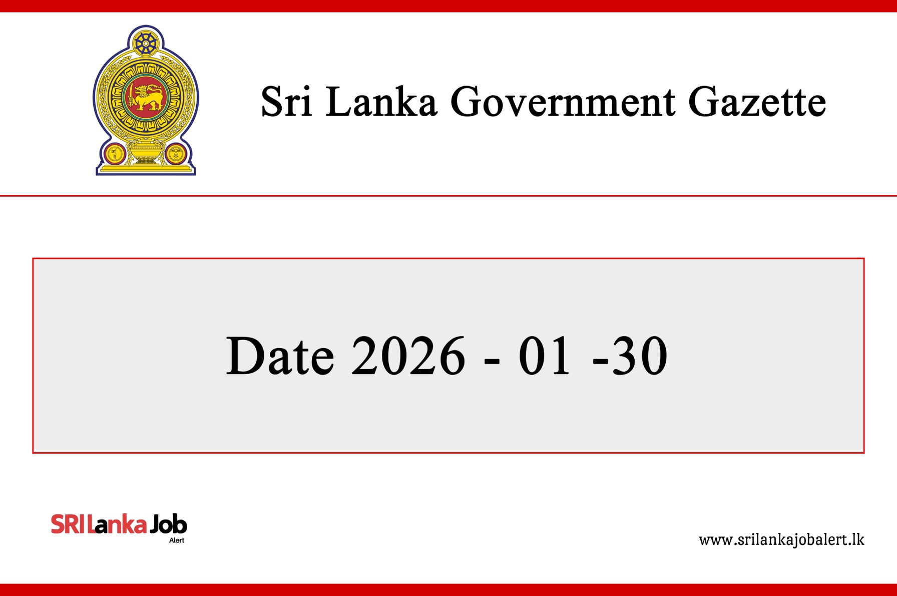 Government Gazette – 30 January 2026 | Latest Official Announcements & Notices